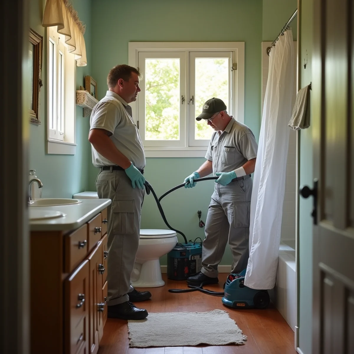 Water damage restoration crew responding at a Claremont, CA home