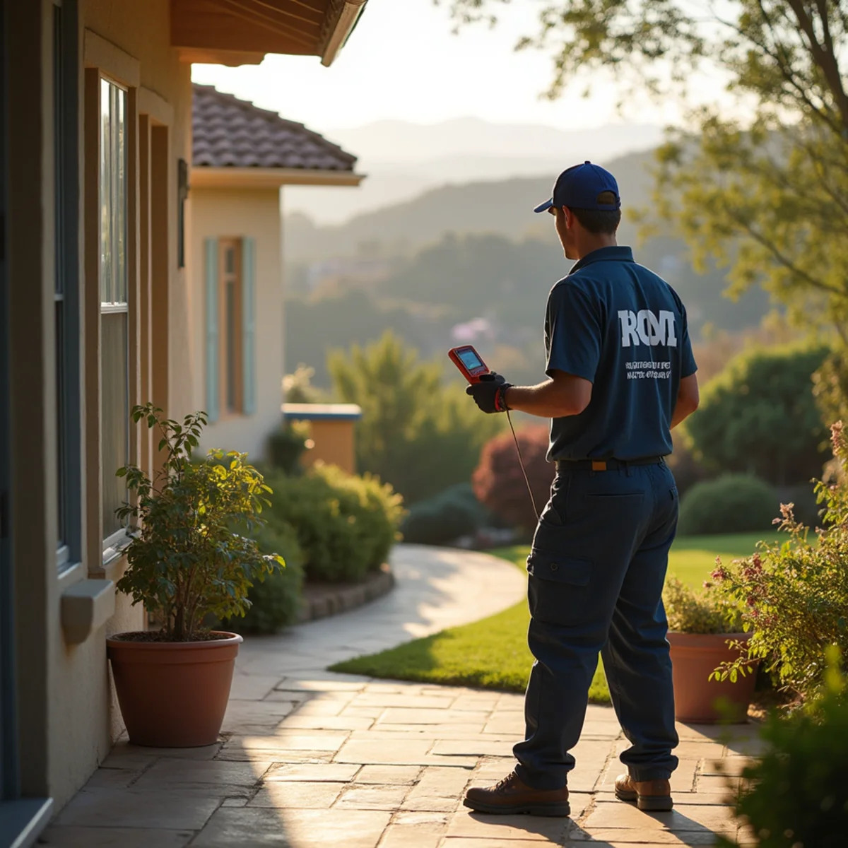 Water damage restoration in a Diamond Bar, CA hillside home
