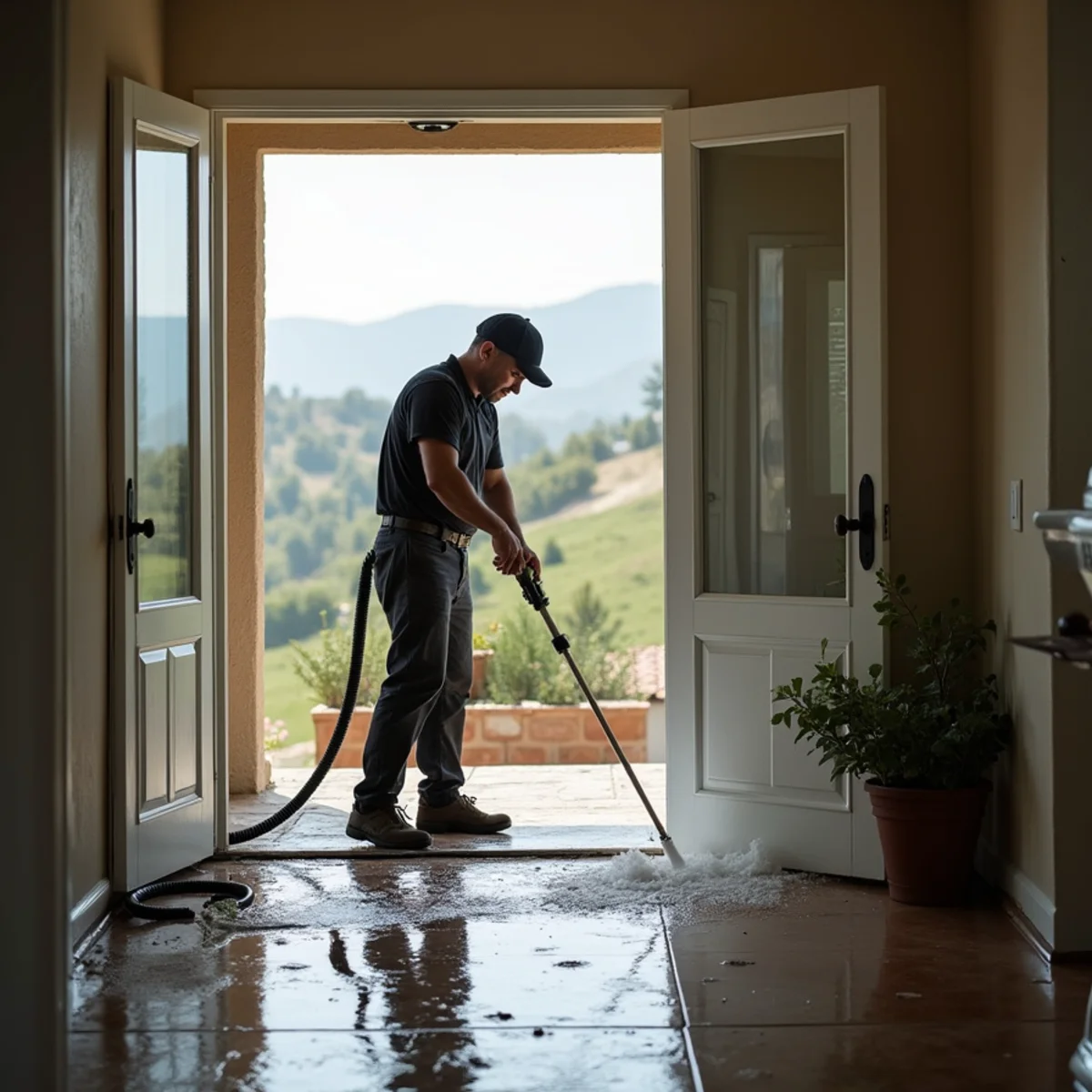 Water damage restoration crew responding at a English Springs, CA home