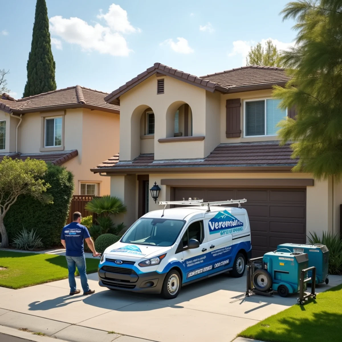 Water damage restoration in a Fullerton, CA home