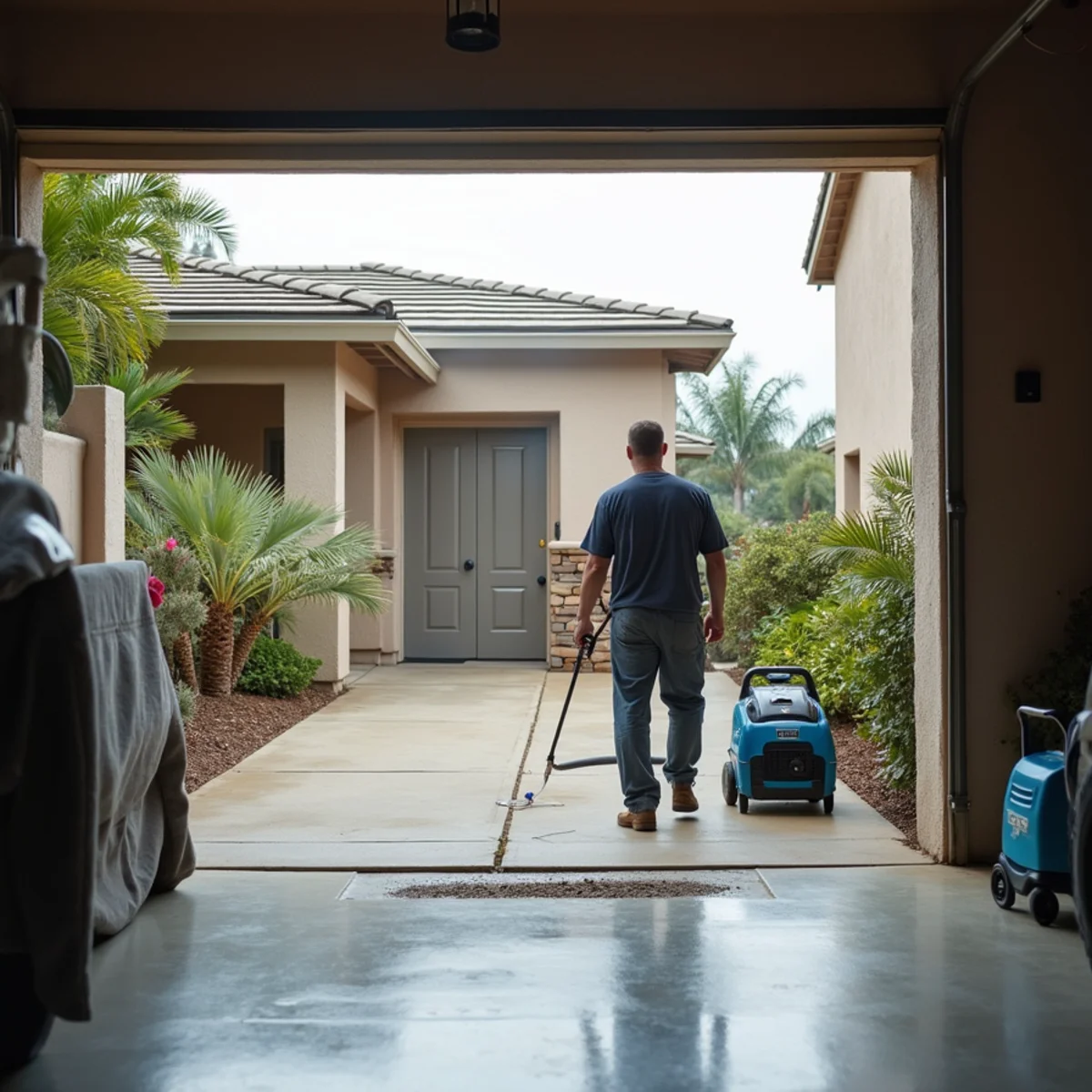 Water damage restoration crew responding at a Hacienda Heights, CA home