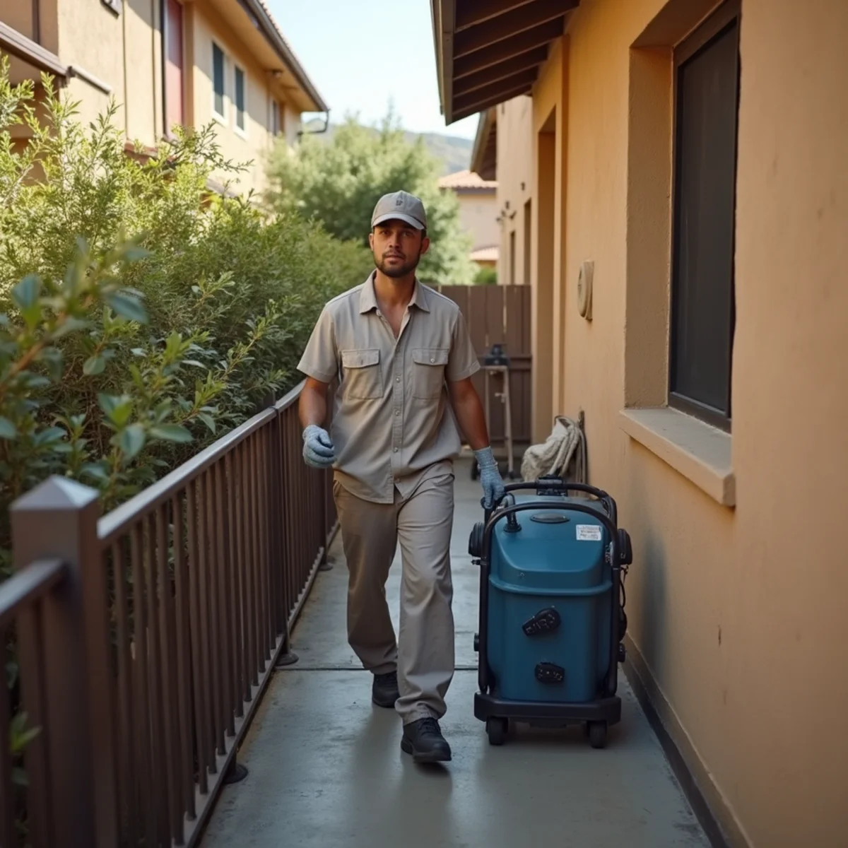 Water damage restoration crew responding at a Hawaiian Gardens, CA home