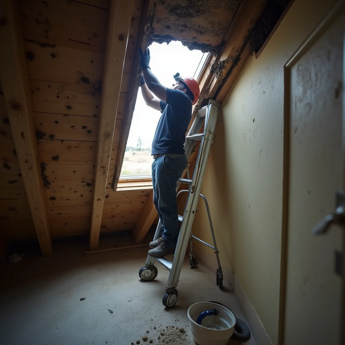 Water damage restoration crew responding at a Rolling Ridge, CA home